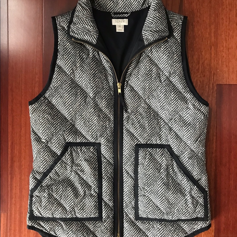 J. Crew Quilted Down Puffer Vest, Size XS